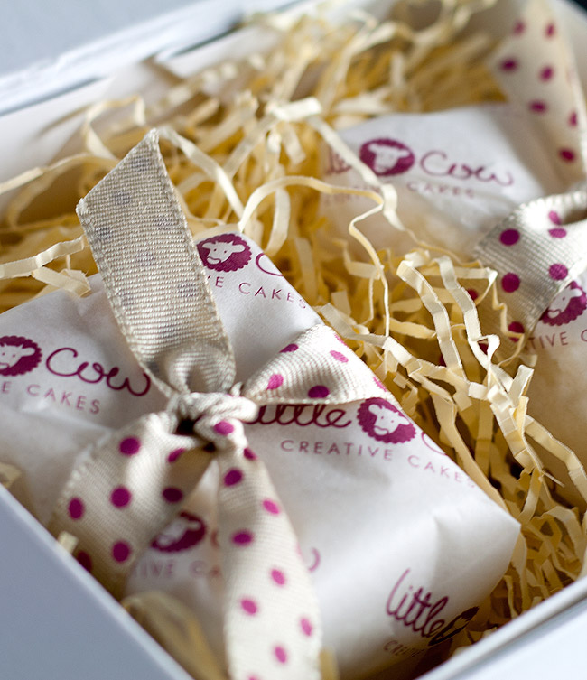 Packaging design for Little Cow Creative Cakes