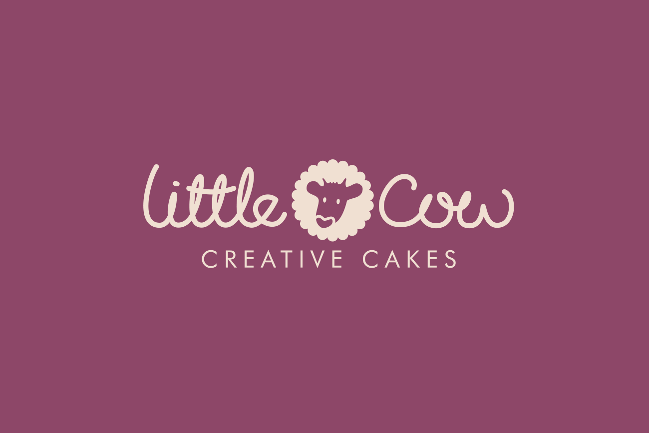 Little Cow Creative Cakes Logo and Branding Design