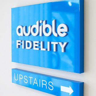 Audible Fidelity Signage Design by Wetdog Creative Signage and Branding