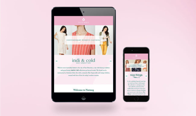 Nutmeg Retail website design