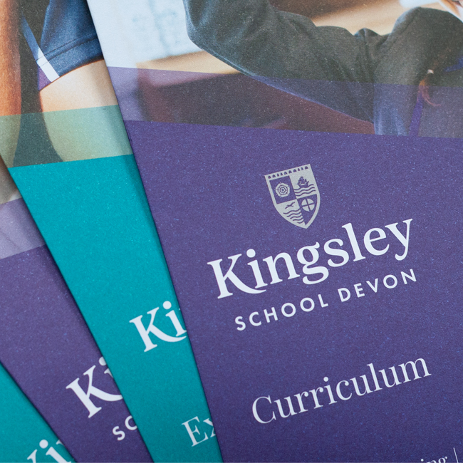 Kingsley School Devon branding-Wetdog Creative